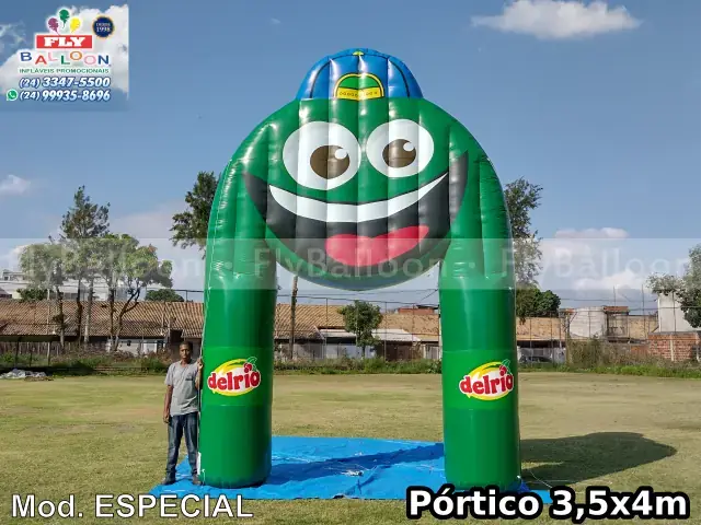 Portal inflável promocional personalizado Delrio Refrigerantes