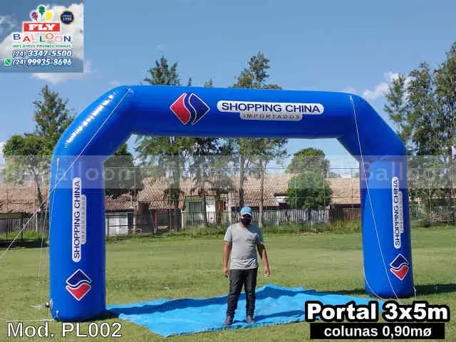 Portal inflável promocional personalizado Shopping China Importados