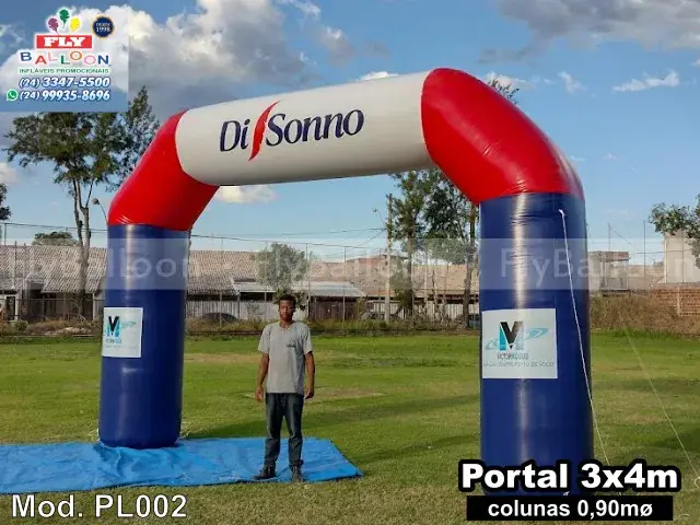 Pórtico inflável promocional Di Sonno