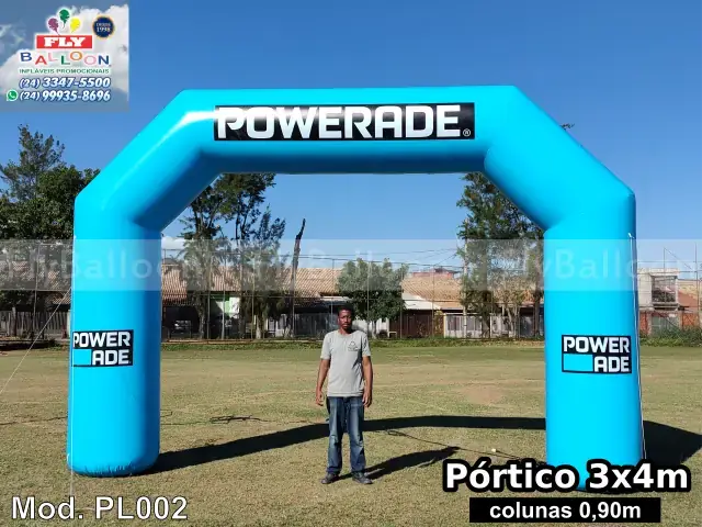 Pórtico inflável promocional personalizado Powerade