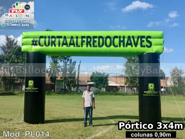 Pórtico inflável promocional Prefeitura de Alfredo Chaves