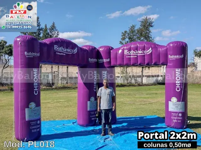 Pórticos infláveis promocionais personalizados Bothânico Cosméticos
