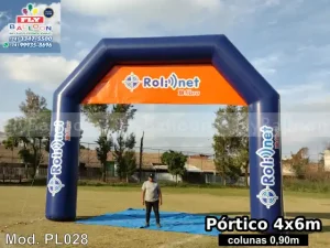 pórtico inflável promocional rolim net fibra